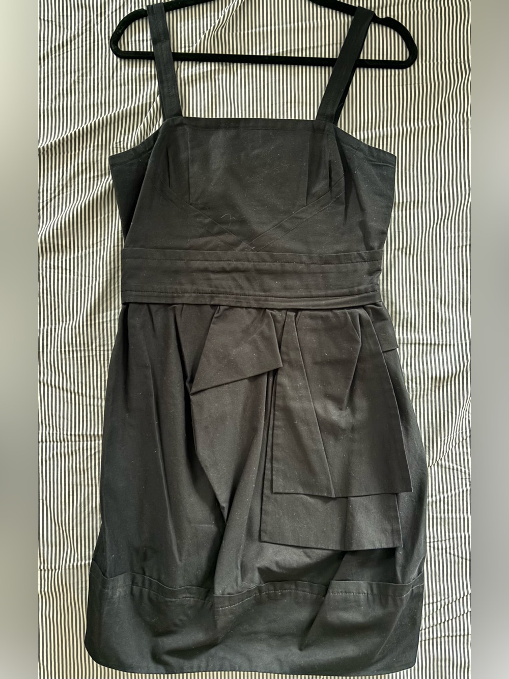 Marc by Marc Jacobs Black Cotton Faille Mini Dress